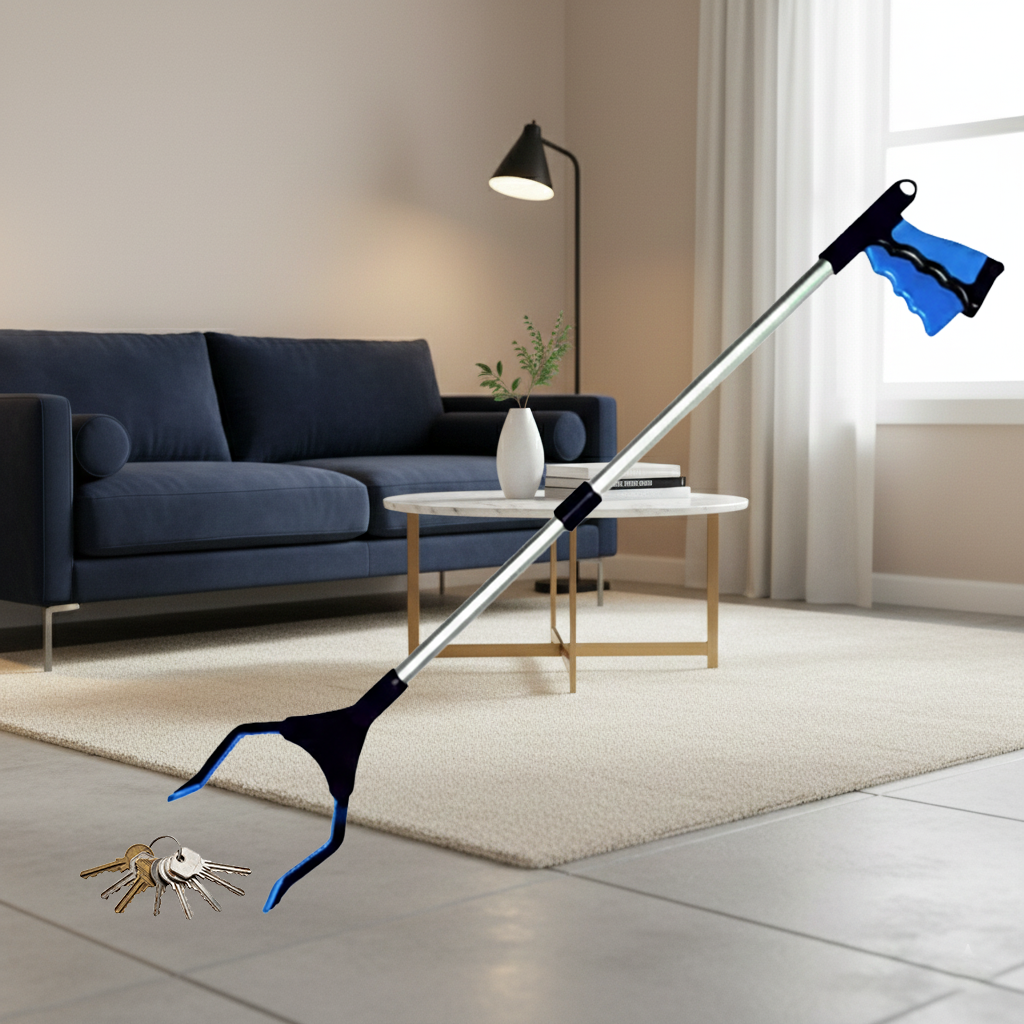 3-Pack VIVA CARE Foldable Grabber Reacher Tool – Lightweight, Rotatable Clamp, Non-Slip Grip, 32" Long, An Arm Extension Pickup Tool,