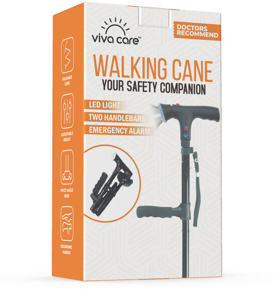 Walking Cane with Light & Siren Alarm